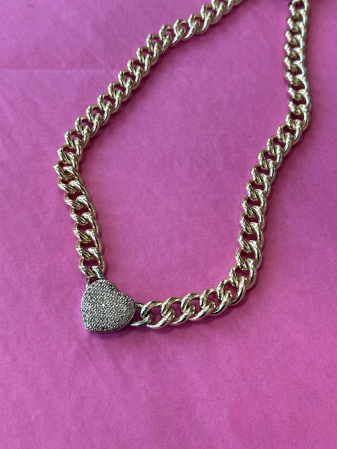 Stealing Hearts Chain Necklace