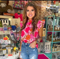 Pink Floral Top