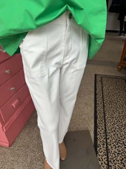 The Candi White Denim Pants - SALE