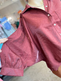 Rust Shimmer Button Down