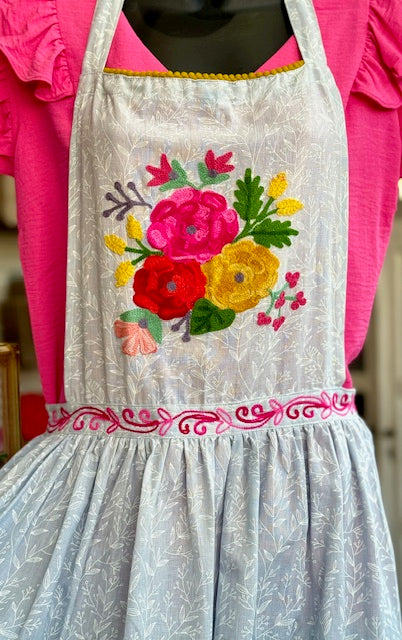 embroidered apron dress Faviana Floral Tulle and Lace Prom Dress 11251 Rose/Multi / 6 main image 1