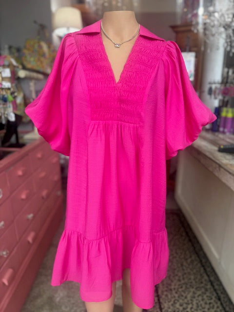 The Baylee Dress -Hot Pink