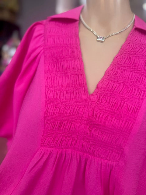 The Baylee Dress -Hot Pink