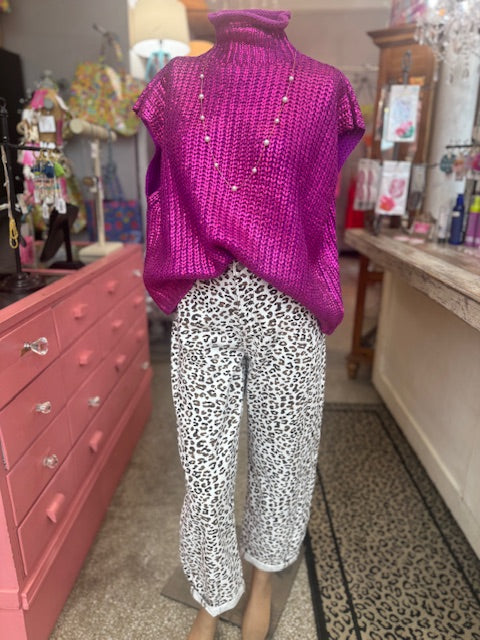 Leopard Barrel Jeans