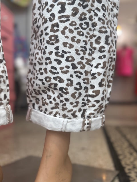 Leopard Barrel Jeans