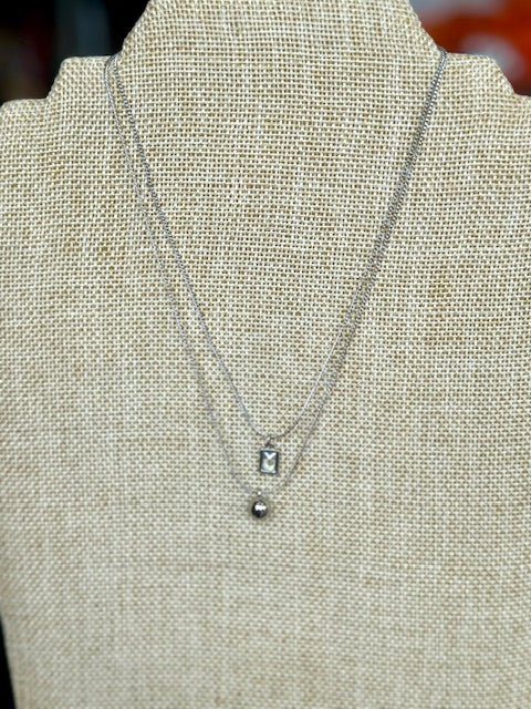 The Karen Jewel Necklace - Silver