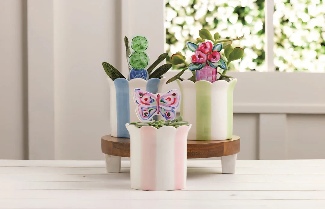 Flower Pot with Plant Stake