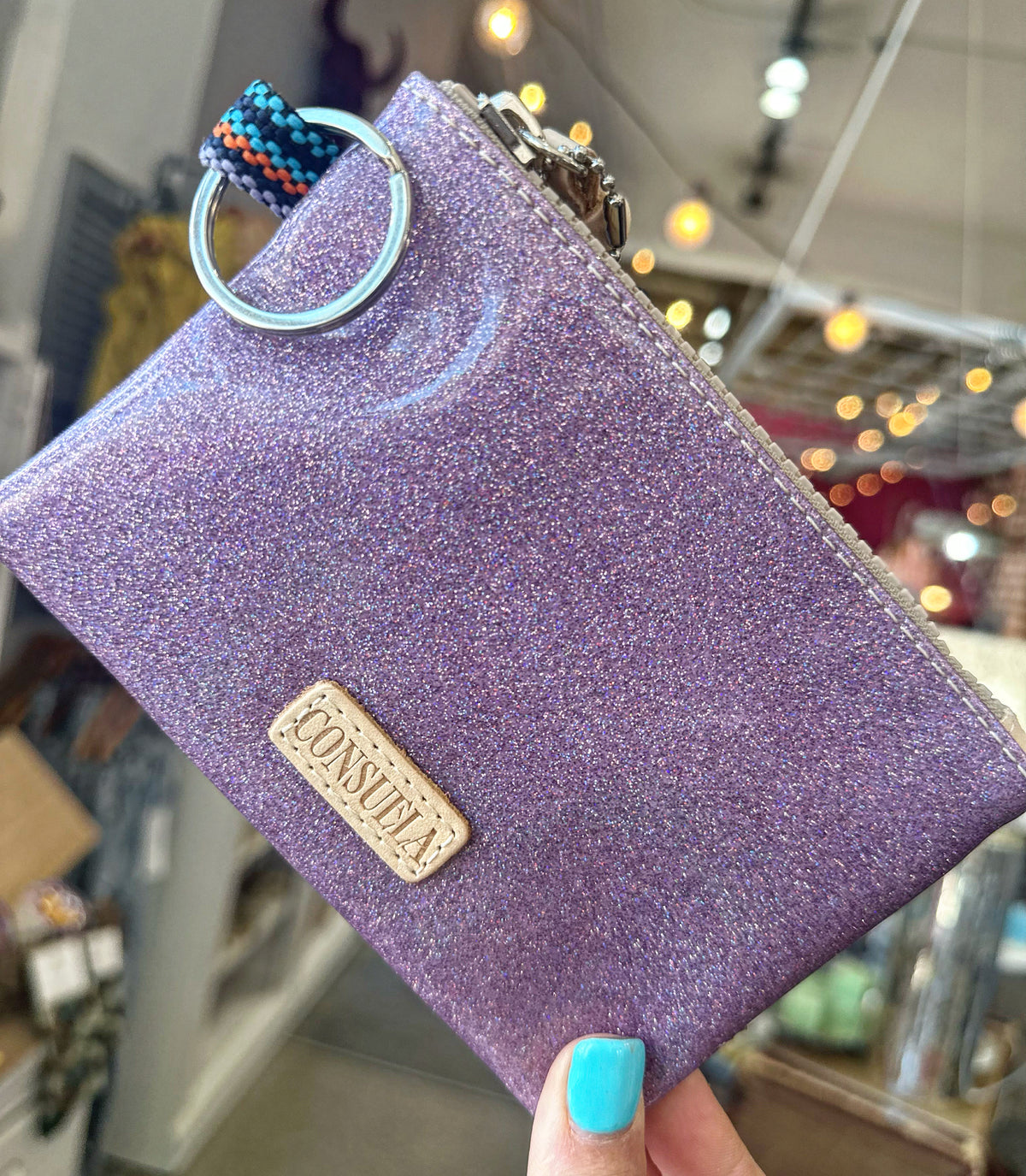 CONSUELA - Keychain Purple Glitter