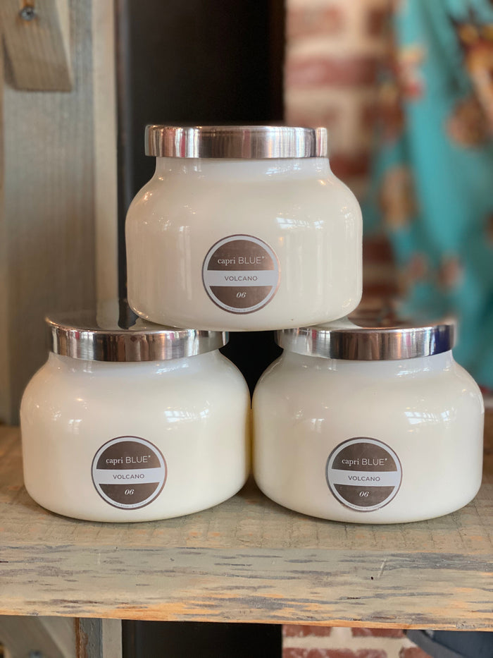 Capri Blue  19oz Candle - White / VOLCANO SCENT