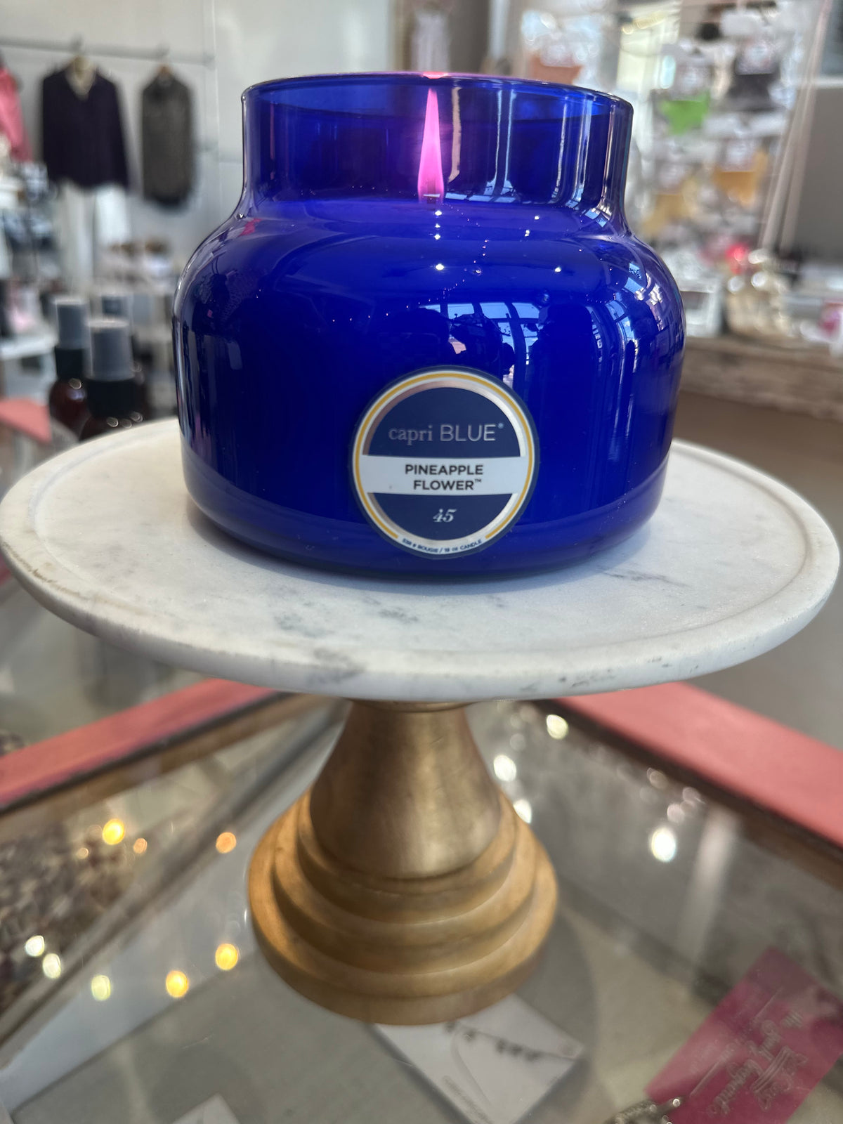 CAPRI BLUE - Pineapple Flower Candle