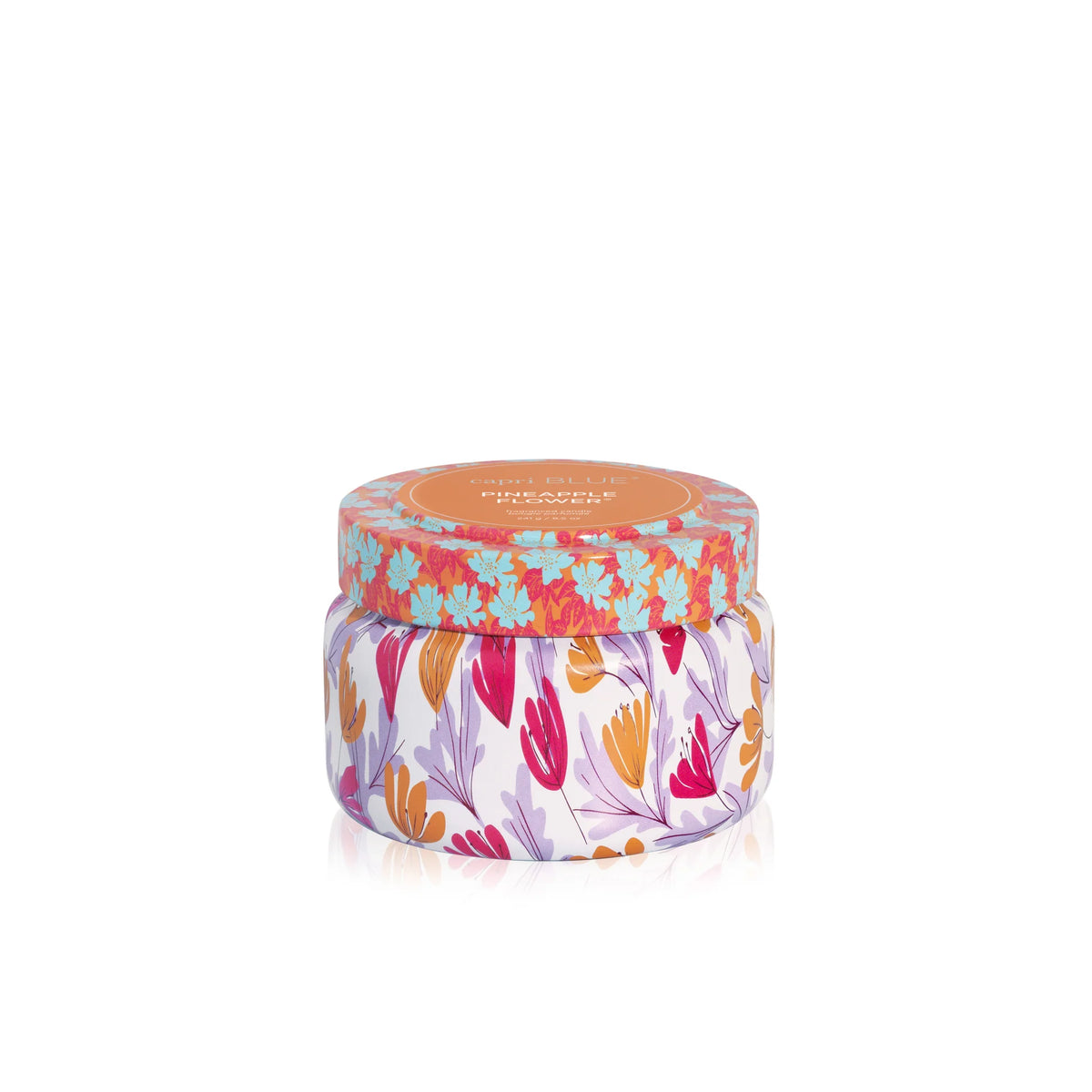 Capri Blue - Pattern Play Travel Tin Candle -Pineapple Flower 8.5 oz