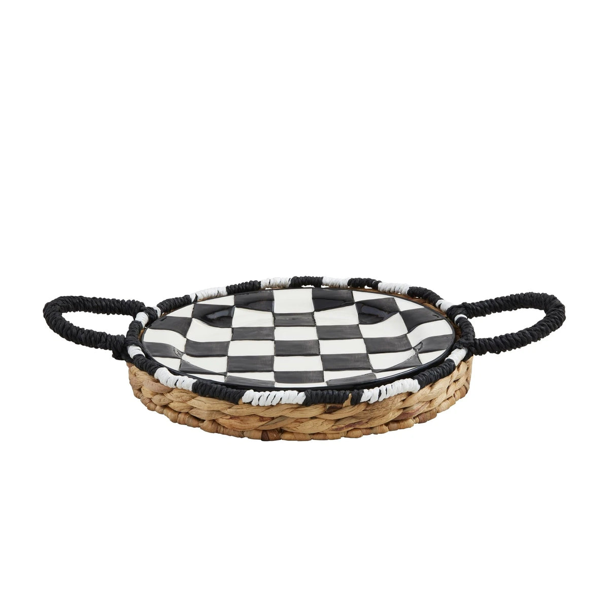 Mud Pie Bistro Woven Platter Set