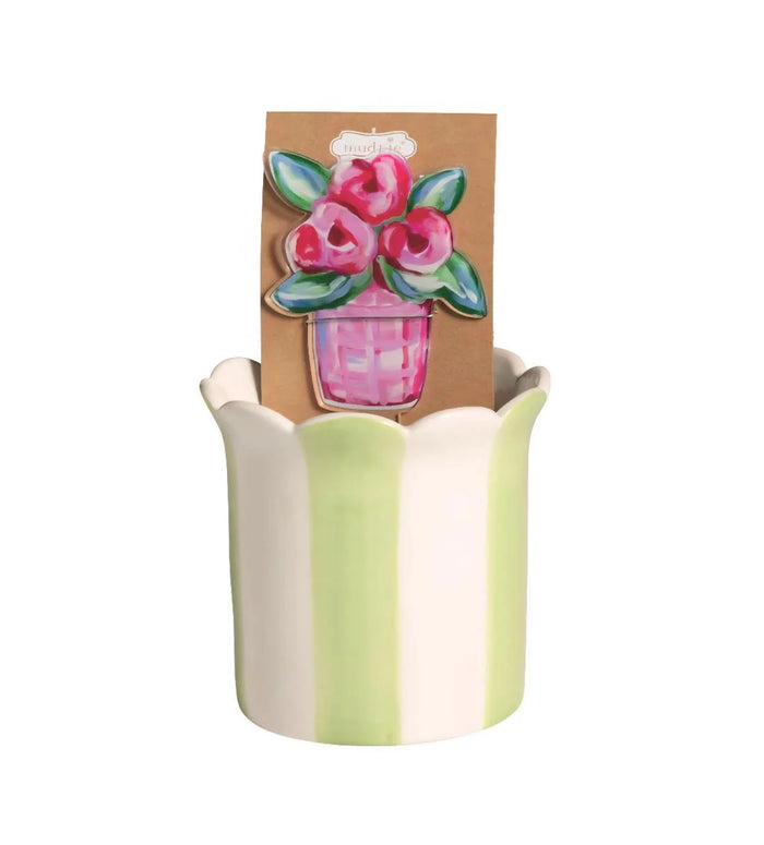 Butterfly Pot with Plant Stake