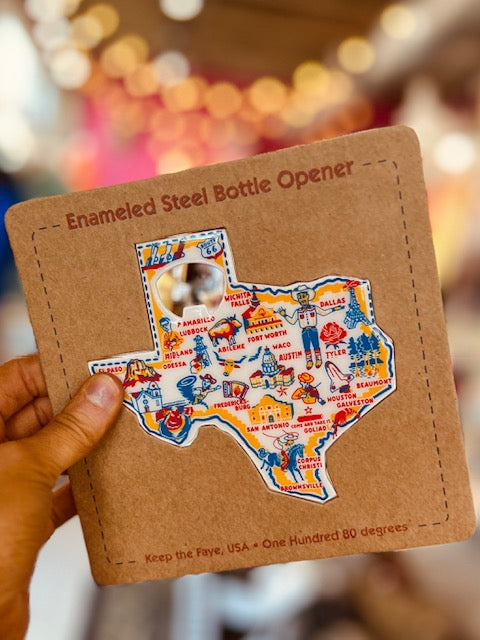 Texas-Enameled Steel Bottle Opener