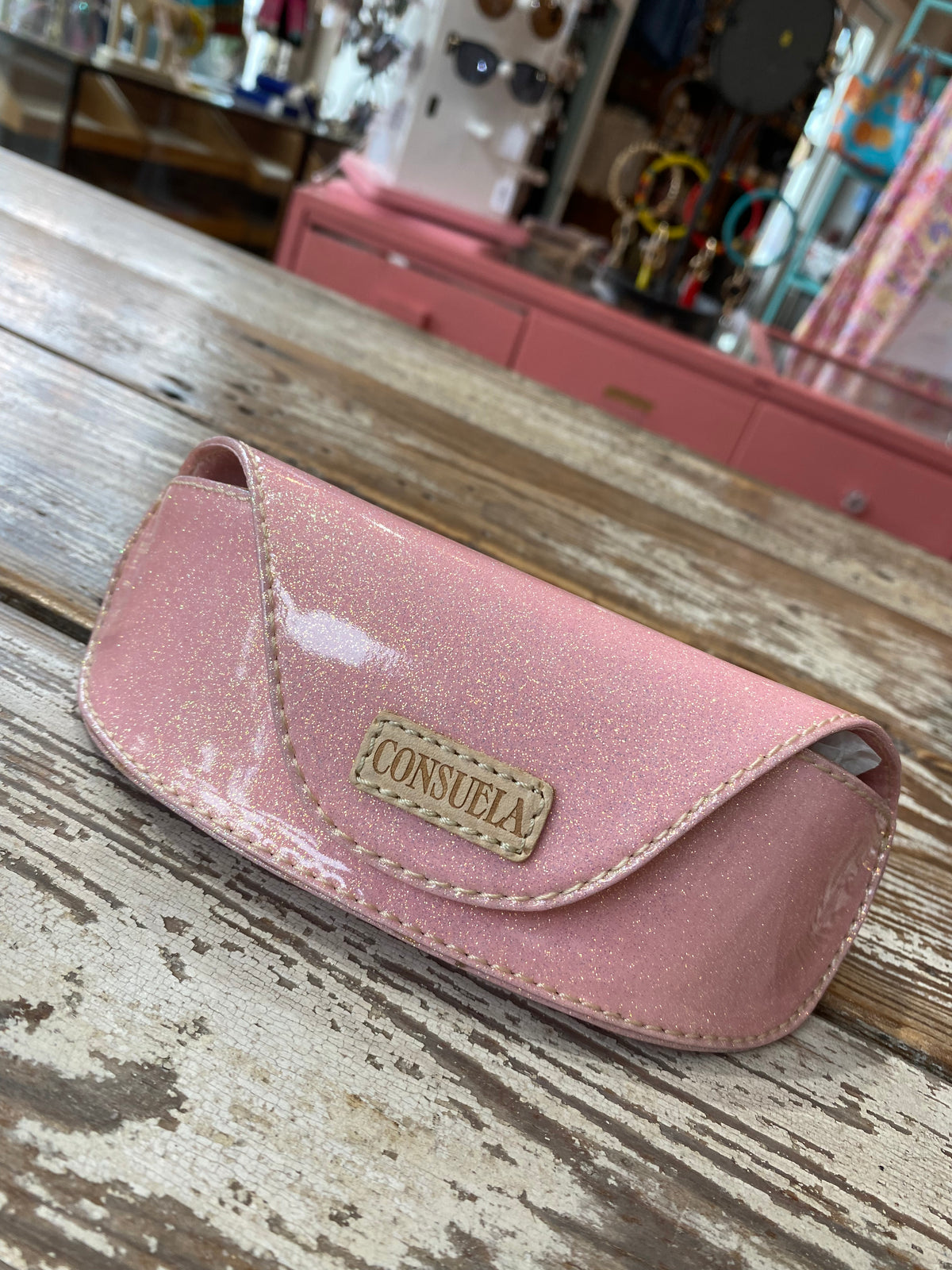 Consuela - Sunglass Case - Pink Glitter