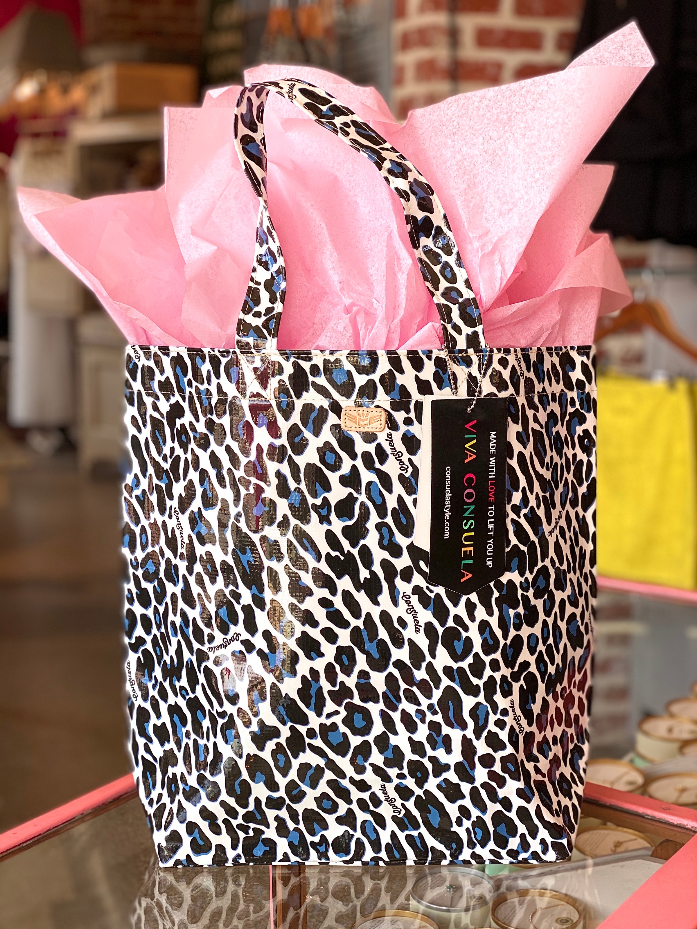 CONSUELA - Zoe Grab N Go Tote – The Pink Leopard