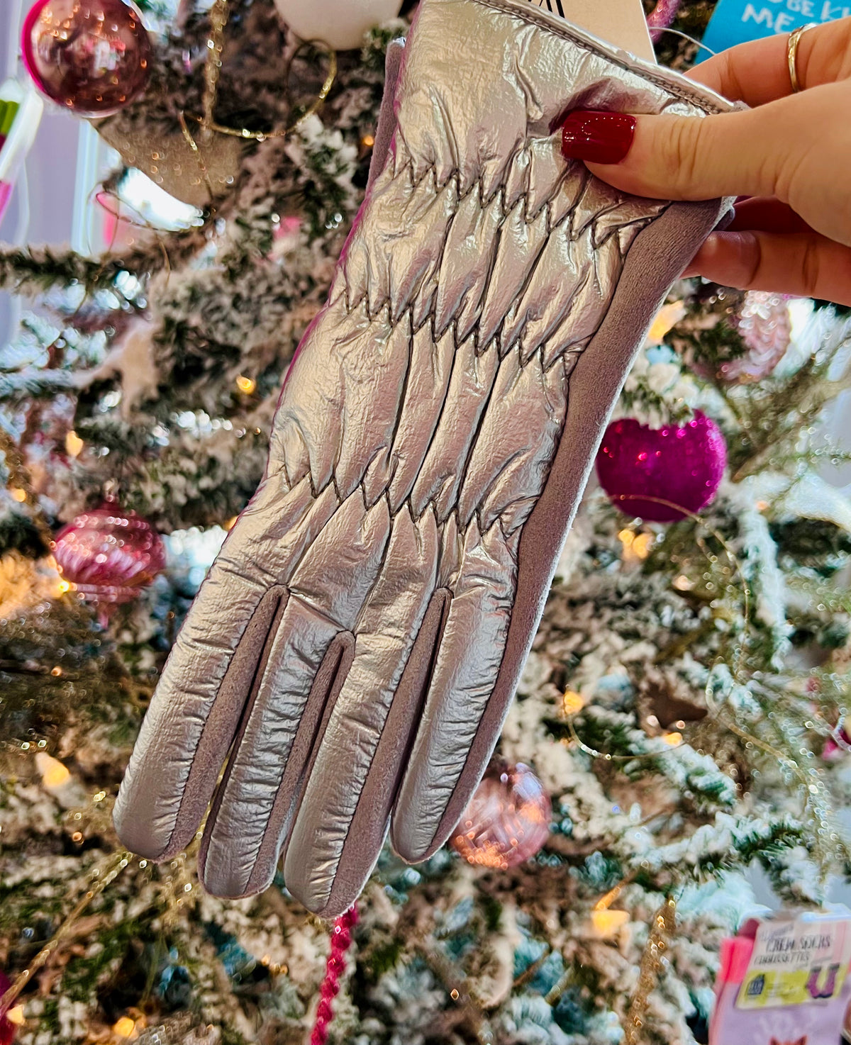 Metallic Winter Gloves