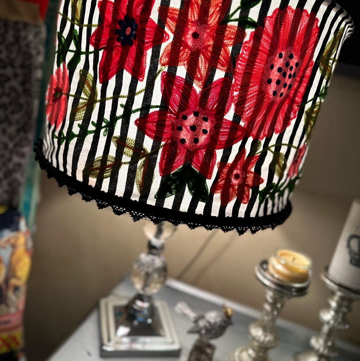 Embroidered Lamp Shades