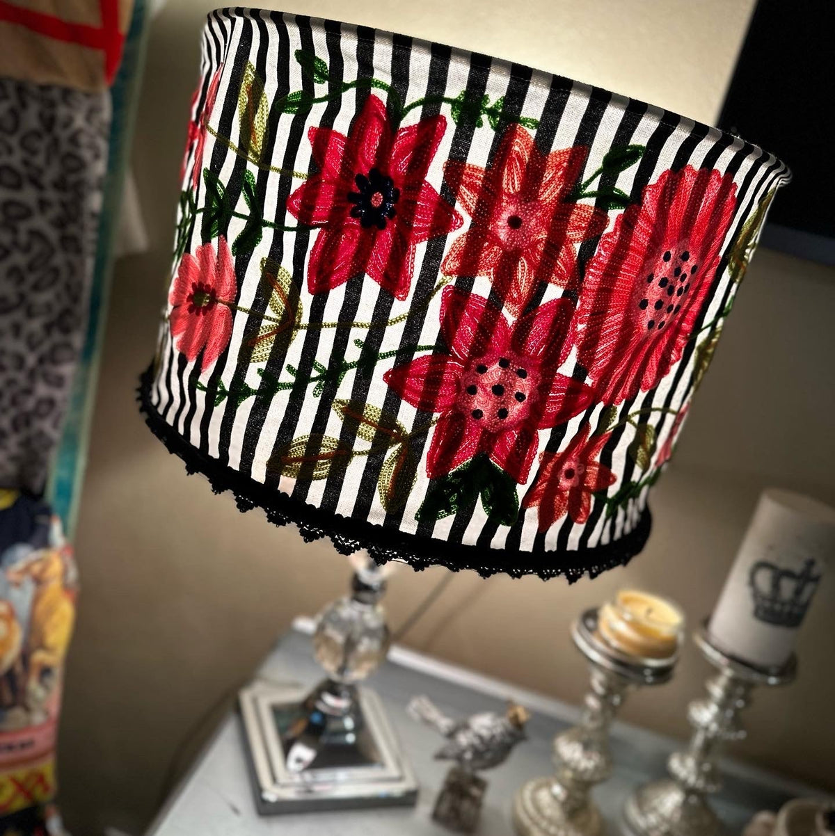 Embroidered Lamp Shades