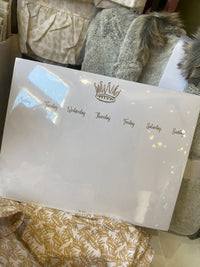 Weekly Planner with Crown