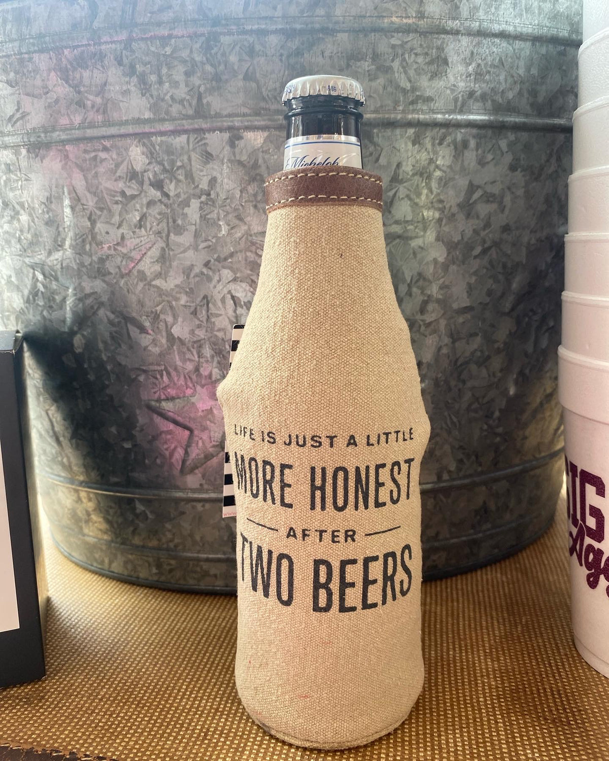 Honest Beer Koozie