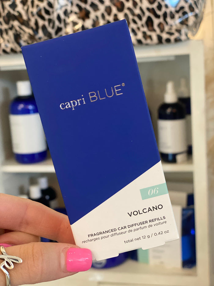 CAPRI BLUE - Car diffuser ••REFILL STICKS - Volcano