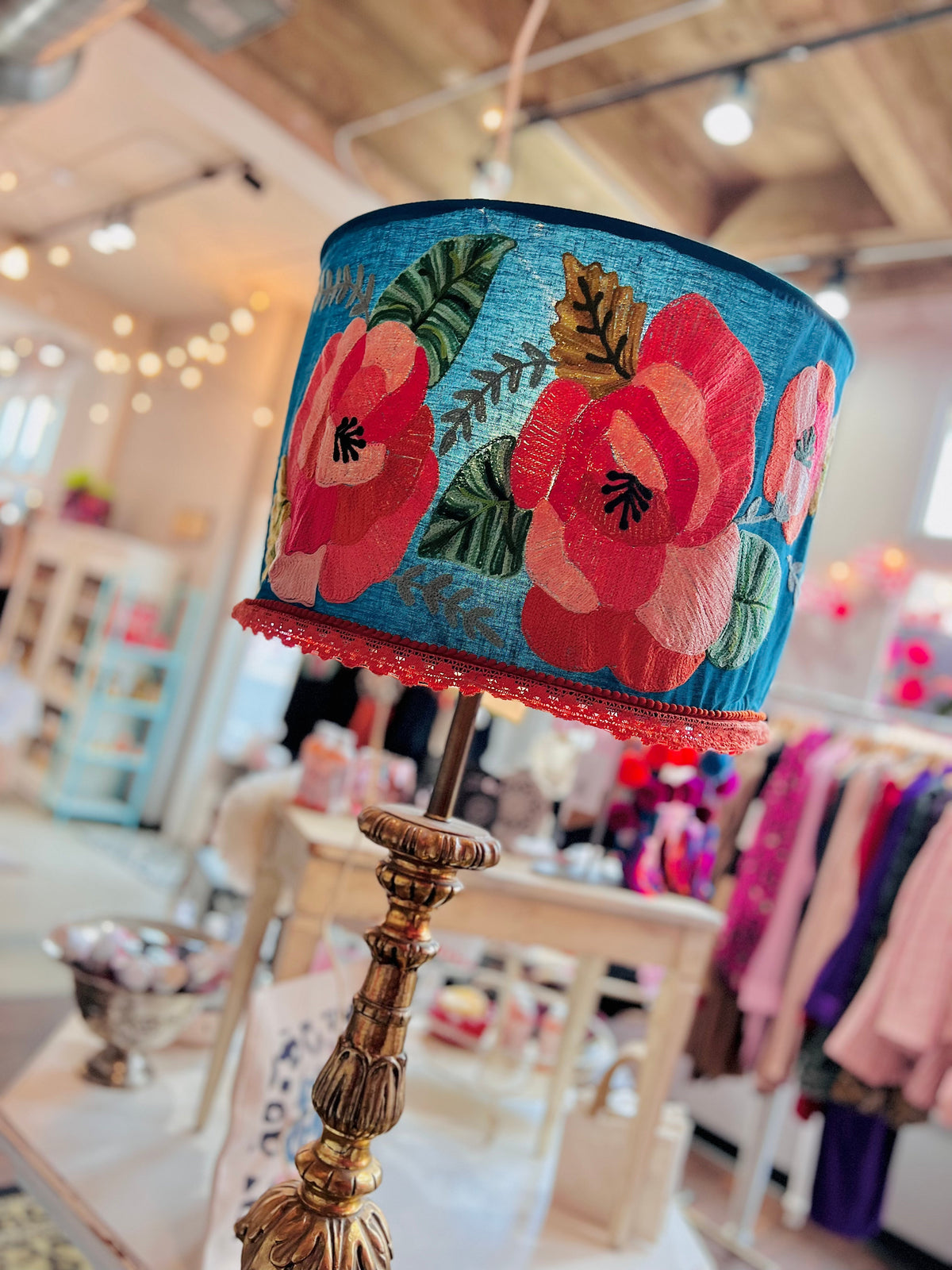 Embroidered Lamp Shades