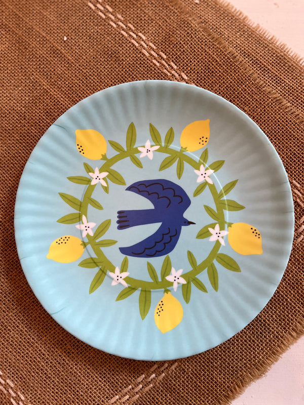 Bird Wreath Salad Plates