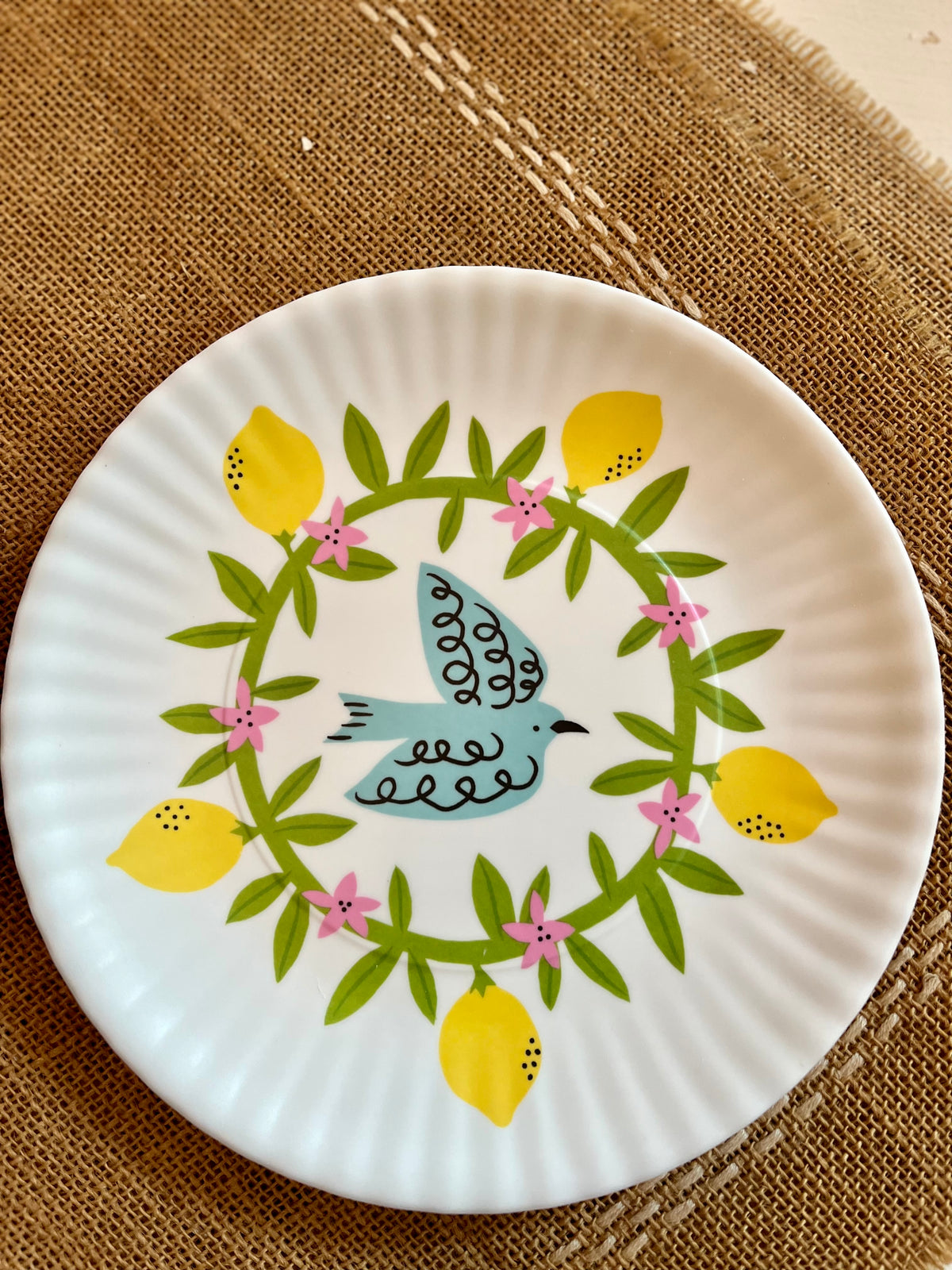 Bird Wreath Salad Plates